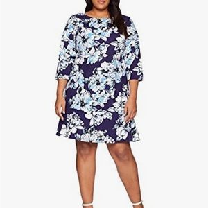 Eliza J Plus Size Floral Drop Waist Dress